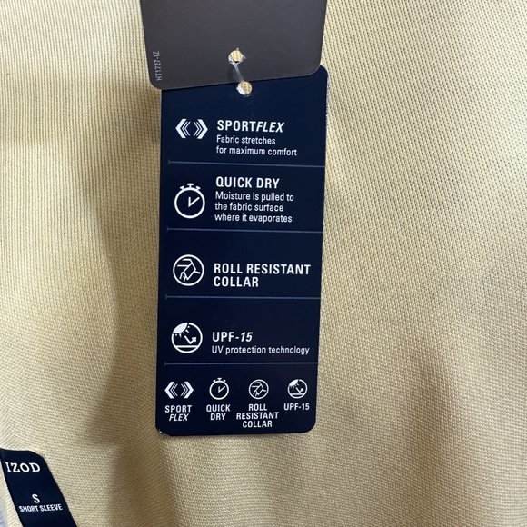 Izod Short Sleeve Advantage Performance Piqué Single Dye Polo Shirt nwt - Picture 4 of 8